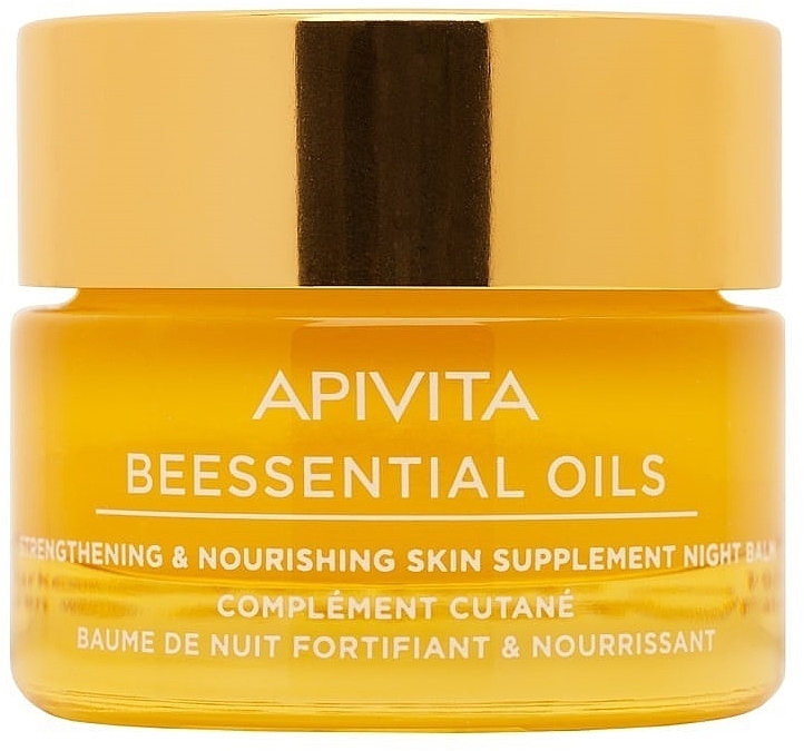 Night Face Balm - Apivita Beessential Oils Strengthening & Nourishing Skin Supplement Night Balm — photo N2