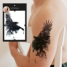 Temporary Tattoo "Crow" - Tattooshka — photo N4