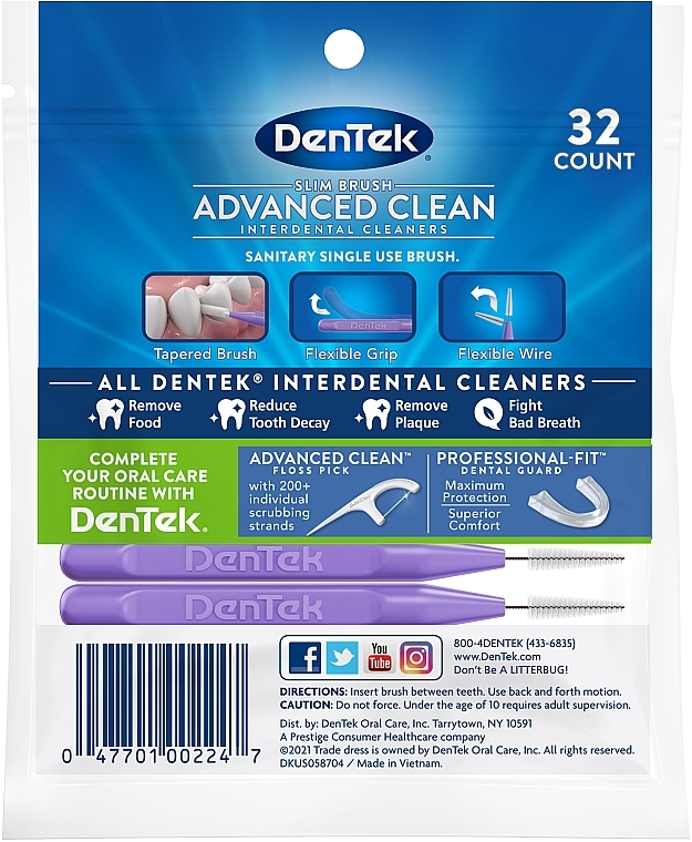 Ultra-Thin Interdental Brushes - DenTek Slim Brush Cleaners Ultra Thin Tapered — photo N3