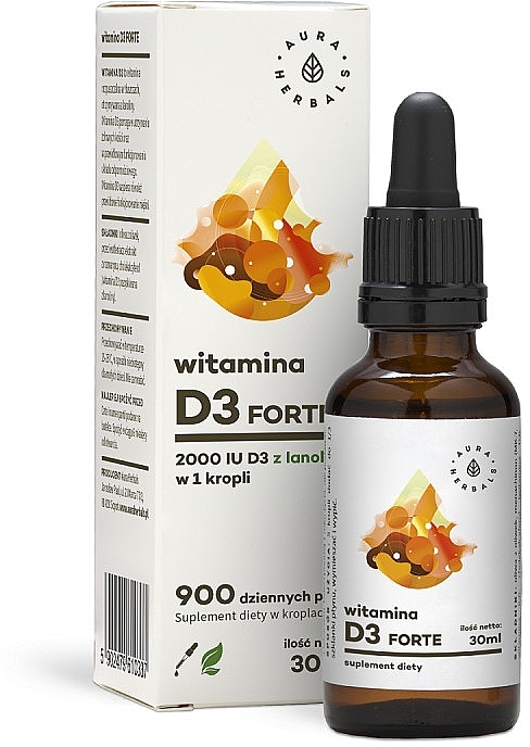 Dietary Supplement "Vitamin D3 Forte", - Aura Herbals Vitamin D3 Forte — photo N2