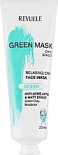Face Mask - Revuele Anti-Acne Green Face Mask Cryo Effect — photo N1