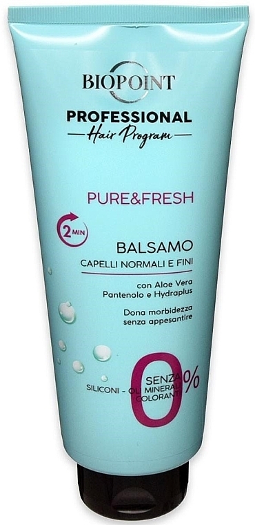Conditioner for Normal & Thin Hair - Biopoint Pure&Fresh Balsam — photo N1