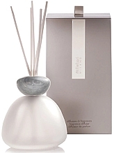 Fragrances, Perfumes, Cosmetics Fragrance Diffuser without Filling, 400 ml, grey lid - Millefiori Milano Marble Glass Clear Diffuser Grey Cap