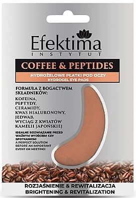 Hydrogel Eye Patches - Efektima Instytut Coffee & Peptides Hydrogel Eye Mask — photo N1