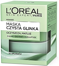 Fragrances, Perfumes, Cosmetics Matte Face Mask "Pure Clay" - L'Oreal Paris Skin Expert