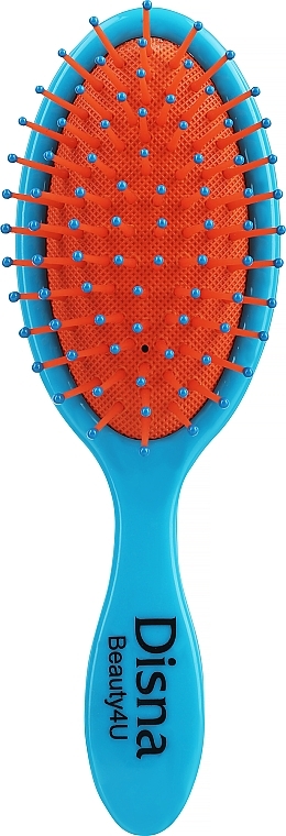 Oval Hair Brush with Nylon Bristles & Pins, 18 cm, turquoise - Disna Beauty4U — photo N2