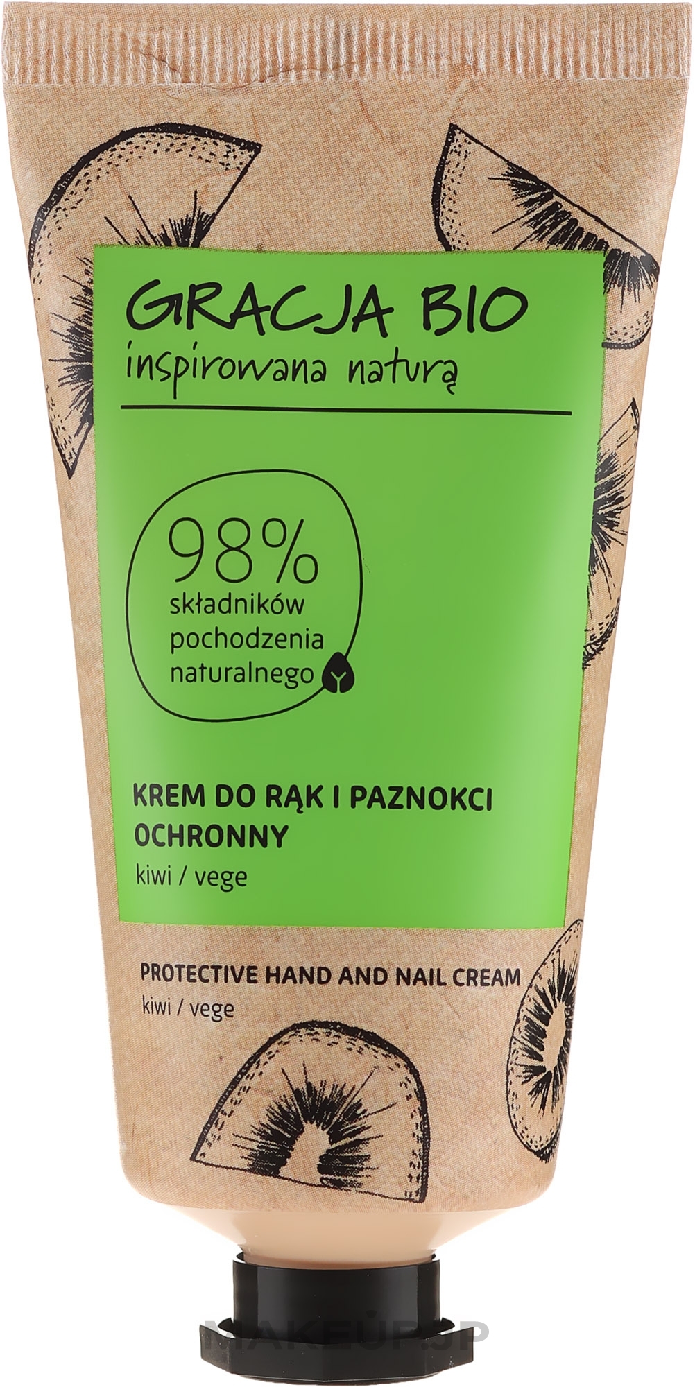Hand & Nail Protective Cream with Kiwi Extract - Gracla Bio Protective Hand And Nail Cream Kiwi — photo 50 ml