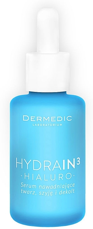 Moisturizing Face, Neck & Decollete Serum - Dermedic Hydrain 3 Hialuro Hydrating Serum — photo N2