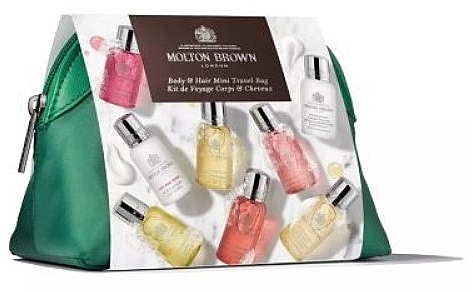 Set, 8 products - Molton Brown The Elgant Escapist Body & Hair Mini Travel Bag — photo N1