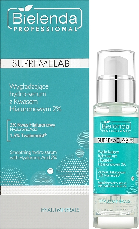 Smoothing Hydro Serum with 2% Hyaluronic Acid - Bielenda Professional SupremeLab Hyalu Minerals Smoothing Hydro-Serum With Hyaluronic Acid 2% — photo N2