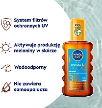 Sunscreen Spray for Suntan - Nivea Sun Protect & Bronze SPF30 Dual Effect Spray — photo N3