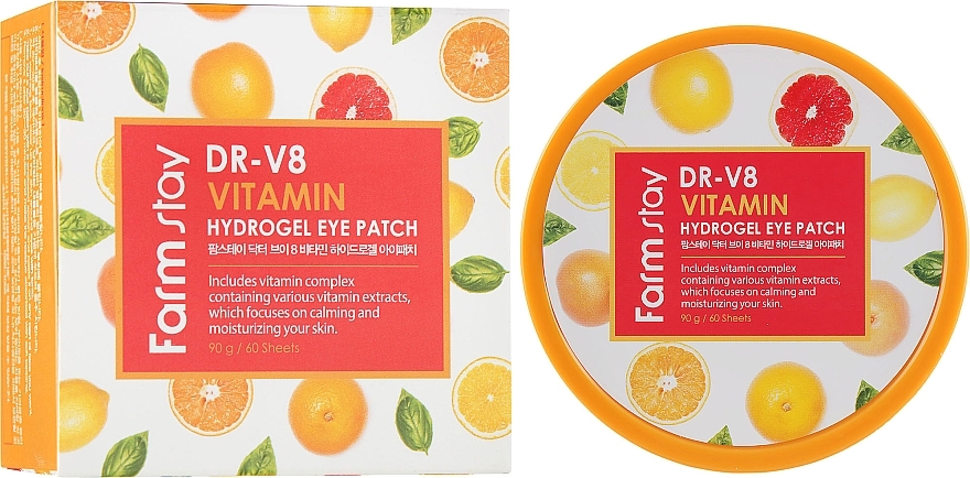 Vitamin Eye Patch - FarmStay DR-V8 Vitamin Hydrogel Eye Patch — photo N1