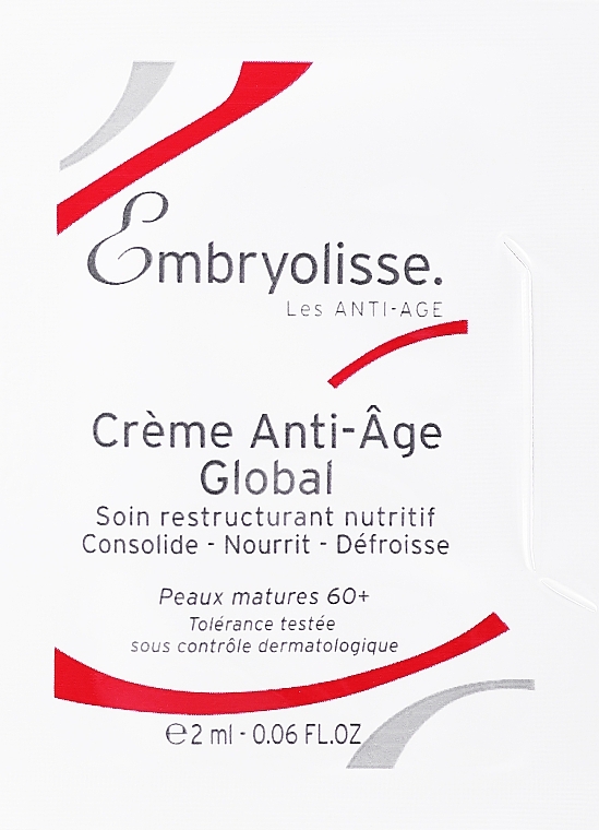 GIFT! Anti-Aging Face Cream - Embryolisse Anti-Age Global Cream 60+ (sample) — photo N1