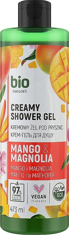 Mango & Magnolia Shower Cream-Gel - Bio Naturel Creamy Shower Gel — photo N1