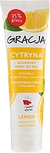 Fragrances, Perfumes, Cosmetics Protective Hand Cream with Lemon Extract - Gracja Lemon Hand Cream