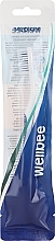 Medium-Hard Toothbrush, white and blue - Wellbee — photo N1