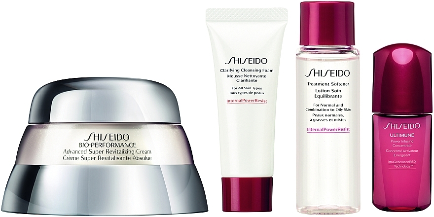 Set - Shiseido Bio-Performance Holiday Kit (f/cr/50ml + clean/foam/15ml + f/lot/30ml + f/conc/10ml) — photo N4