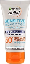 Facial Sun Cream - Garnier Delial Ambre Solaire Sensitive Advanced Face Cream SPF50+ — photo N1