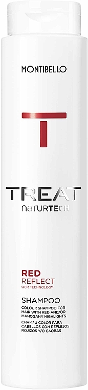 Shampoo for Colored Hair with Red Shade - Montibello Treat NaturTech Red Reflect Sampoo — photo N1