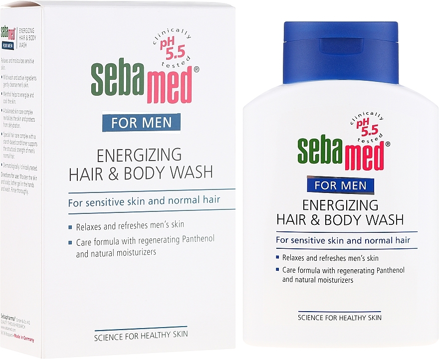 Shower Gel - Sebamed Men Energizing Hair & Body Wash — photo N1