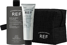 Fragrances, Perfumes, Cosmetics Set - REF Hair & Body Essentials Kit (shmp/285ml + h/gel/150ml + bag)