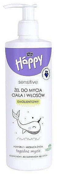 Baby Hair & Body Wash Gel 2in1 - Bella Baby Happy Sensitive Shower Gel Body & Hair 2in1 — photo N1