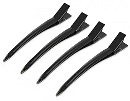 Fragrances, Perfumes, Cosmetics Hair Clip, black, 4 pieces - Denman Duck Bill Sectioning Clips