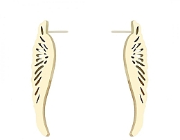 Stainless Steel Earrings 'Unobvious Wings' - Ecarla — photo N1