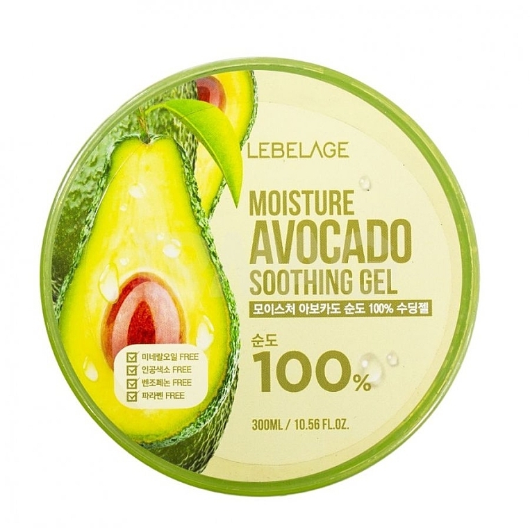 Face Gel - Lebelage Moisture Avocado 100% Soothing Gel — photo N3