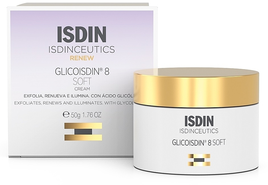 Face Cream with Peeling Effect 8% - Isdin Isdinceutics Glicoisdin 8 Soft Peeling Effect Face Cream — photo N1