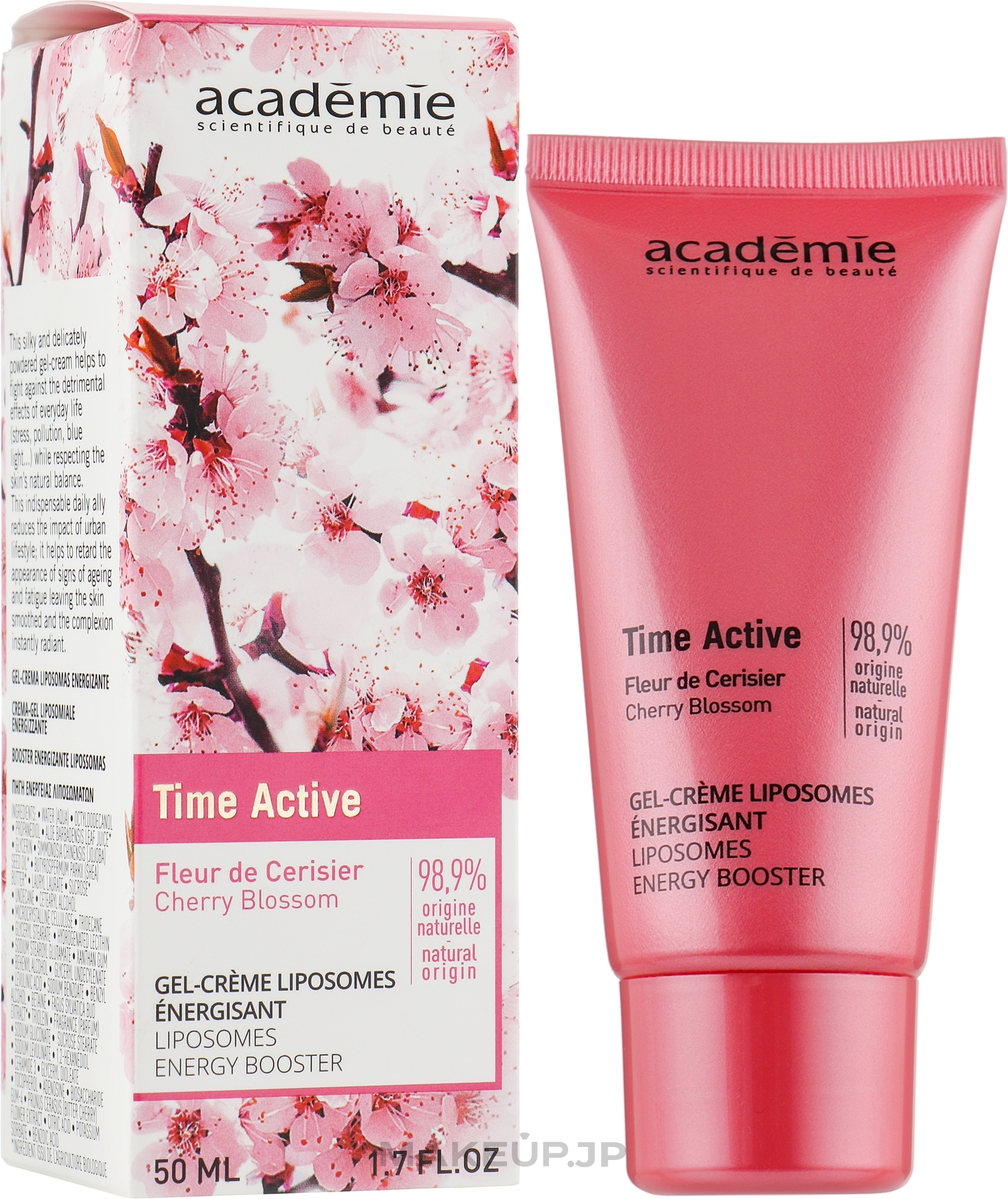 Face Gel Cream - Academie Time Active Cherry Blossom Liposomes Energy Booster — photo 50 ml