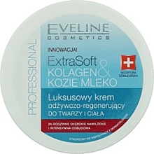 Fragrances, Perfumes, Cosmetics Body and Face Cream - Eveline Cosmetics Extra Soft Collagen & Goad`S Milk Cream