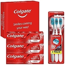 Fragrances, Perfumes, Cosmetics Set - Colgate Box Max White Luminous (toothpaste/3x75ml + toothbrush/3pc)