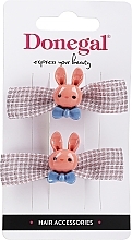 Fragrances, Perfumes, Cosmetics Bunny Elastic Hair Band, FA-5622, orange, light bow - Donegal