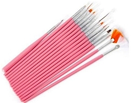 Fragrances, Perfumes, Cosmetics Nail Art Brush Set, 15 pcs, pink - Jafra-Nails