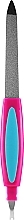 Metal Nail File with Cuticle Trimmer, 77784, pink-blue - Top Choice — photo N2
