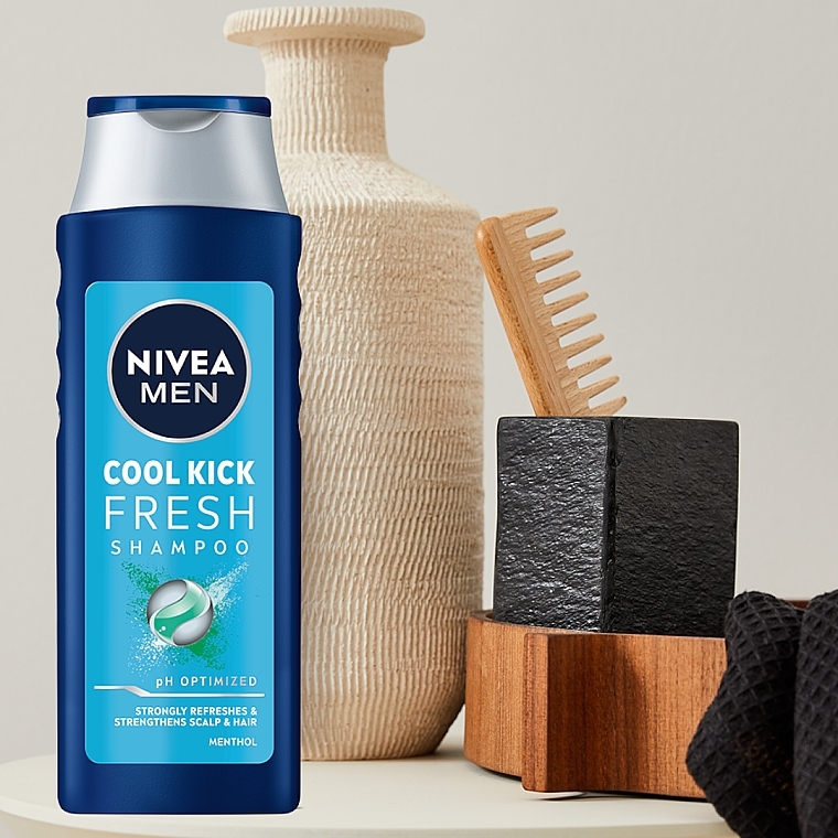 Men Shampoo "Extreme Fresh" - NIVEA MEN Cool Fresh Mentol Shampoo — photo N3