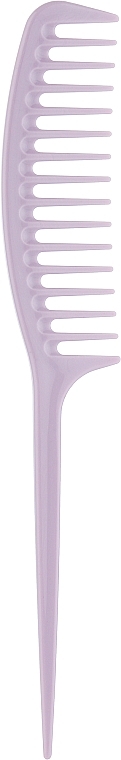 Comb with Handle, purple - Janeke Fashion Comb For Gel Application Lilac Fluo — photo N1
