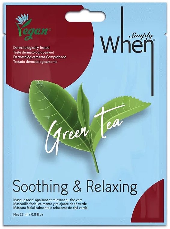 Soothing & Relaxing Face Mask - Simply When Green Tea Soothing & Relaxing Face Mask — photo N1