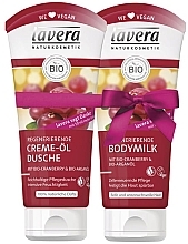 Fragrances, Perfumes, Cosmetics Set - Lavera Argan & Cranberry Gift Set (sh gel 200ml + b milk 200ml)