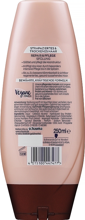 Conditioner - Schwarzkopf Schauma Repair & Care Conditioner With Coconut — photo N4