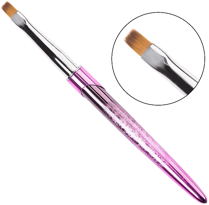 Gel & Acrylic Brush, flat, straight, No. 7 - Clavier — photo N1