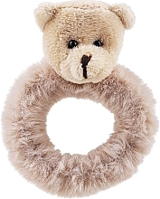 Fragrances, Perfumes, Cosmetics Hair Tie, FA-5658, beige with teddy bear - Donegal