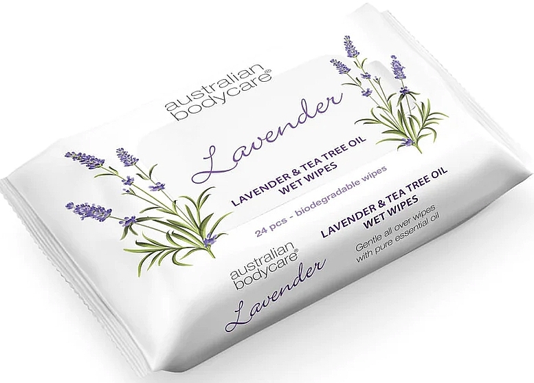 Lavender & Tea Tree Oil Wet Wipes - Australian Bodycare Wet Wipes — photo N1