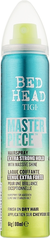 Shine Hair Spray - Tigi Bed Head Masterpiece Hairspray Extra Strong Hold Level 4 — photo N1