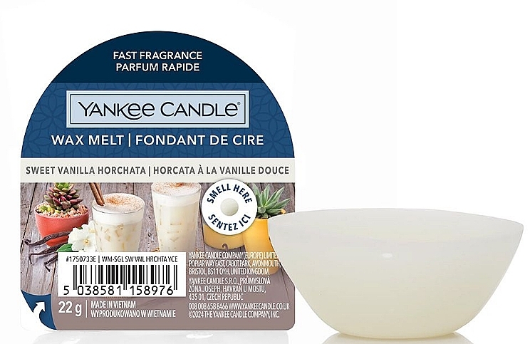 Scented Wax - Yankee Candle Signature Sweet Vanilla Horchata Wax Melt — photo N1