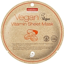 Vitamin Sheet Mask - Purederm Vegan Sheet Mask Vitamin — photo N1