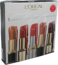 Fragrances, Perfumes, Cosmetics Set - L'Oreal Paris Lip Dressing By Day Lipsticks Set (lips/3x4.5g + lips/4.8g + lips/5g)