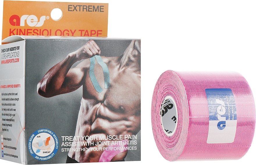 Kinesio Tape "Pink" - Ares Kinesio Tape Extreme — photo N1