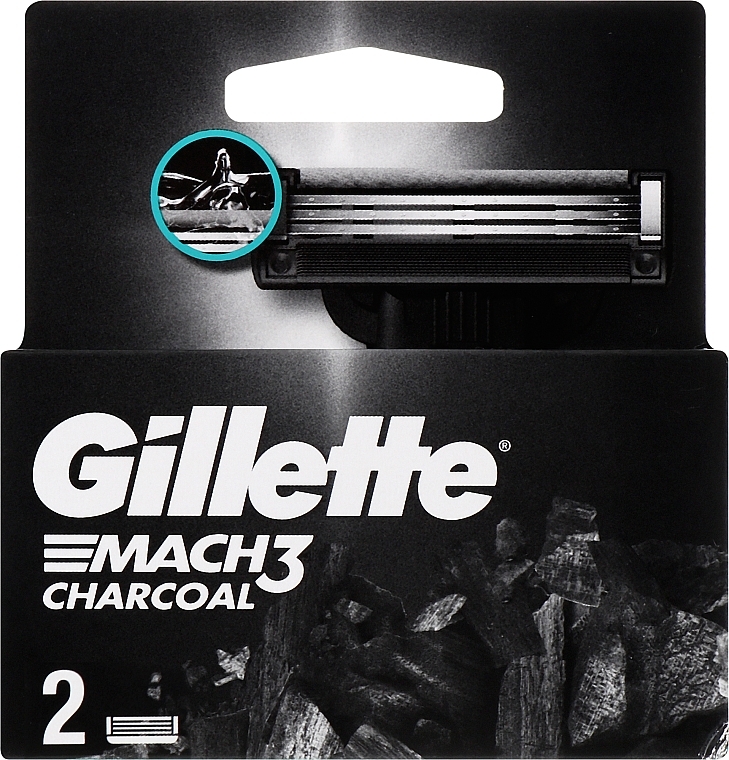 Refill Cartridges 'Charcoal' - Gillette Mach-3 Charcoal — photo N1